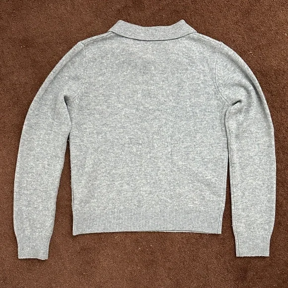 Few Moda CAARA Gray Collared Sweater size M 100% wool - Picture 6 of 6